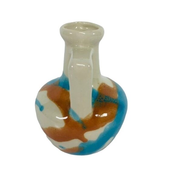 Vintage Art Pottery Pitcher Vase Glaze Cottagecore Rustic Shelf Decor Pottery - Picture 5 of 11